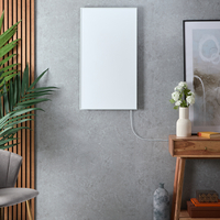 Panel Calefactor Infrarrojos Eléctrico Inteligente - Blanco - Marco y Enchufe - 450W - 505mm x 905mm