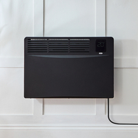 Panel Convector Eléctrico Inteligente - Negro - 1500W - con Enchufe - 420mm x 615mm