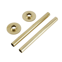 Par de Conectores para Radiador - Latón Cepillado