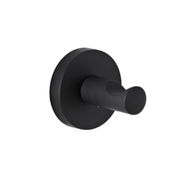 Percha de Baño para Batas,  Toallas y Albornoces con Acabado de Color Negro - Nox