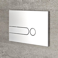 Placa de Accionamiento Color Cromado Satinado de 150x240mm para WC con Cisternas Empotrable - Cluo