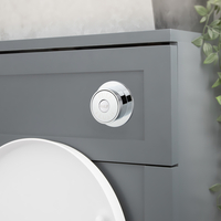 Placa de Accionamiento Redonda para Descarga de WC - Negra