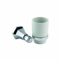 Vaso Porta Cepillo de Dientes con Soporte - Cromado - RAK Washington x Hudson Reed