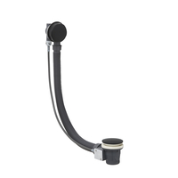 Válvula de Desagüe Manual para Bañera - Acabado en Negro