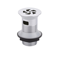 Válvula de Desagüe Para Lavabo Desagüe para Bañera y Lavabo sin Rebosadero Latón Cromado