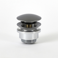 Válvula de Desagüe Universal Manual para Lavabo - Gris Metalizado