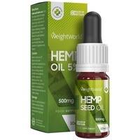 Hampolie 500mg,  10 ml olie - Hampdråber med Omega 3 og 6 - Vegansk