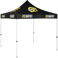 FC-Moto 2.0 3 x 3 m Carpa de acero,  negro