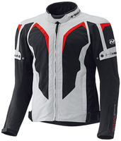 Held Zelda Chaqueta textil de motocicleta,  gris-rojo,  tamaño 4XL para hombre