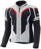 Held Zelda Chaqueta textil de motocicleta,  gris-rojo,  tamaño L para hombre