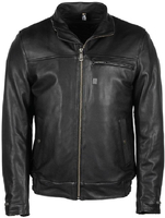 Helstons Benny Chaqueta de cuero para motocicleta,  negro,  tamaño S para hombre