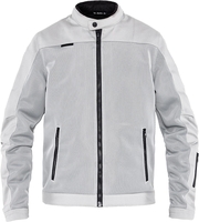 John Doe Aero Mesh Chaqueta textil de motocicleta perforada,  blanco,  tamaño M para hombre