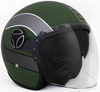 MOMO Arrow Casco Jet verde mate / blanco,  verde,  tamaño 2XS para hombre