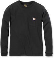 Carhartt Workwear Pocket Kvinders langærmet skjorte,  sort,  størrelse M
