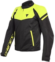 Dainese Bora Air Tex Motorcykel tekstil jakke,  sort-gul,  størrelse 54