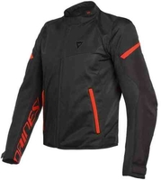 Dainese Bora Air Tex Motorcykel tekstil jakke Sort Rød 62
