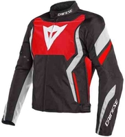 Dainese Edge Tex Motorcykel tekstil jakke Sort Hvid Rød 46