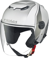 Held Top Spot Jet hjelm Decor,  hvid-sølv,  størrelse M
