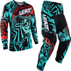 Leatt 3.5 Zebra Motocross jersey og bukser sæt,  sort-grøn,  størrelse L