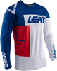 Leatt GPX 4.5 LITE 4 Motocross Jersey,  hvid-rød-blå,  størrelse S