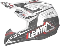 Leatt GPX 5.5 Motocross hjelm sort/hvid/rød Sort Hvid S