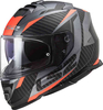 LS2 FF800 Storm Racer Hjelm Sort Orange 2XL