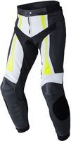 Rebelhorn Piston II Pro Motorcykel læderbukser,  sort-hvid-gul,  størrelse 50
