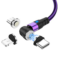 Mikro USB Lightning USB C Kabel 3 i 1 3 A 2.0m (6.5 ft) 1.0m (3ft) 0, 5 M (1.5Ft) Nylon Til Samsung Huawei iPhone Tilbehør til mobiltelefoner miniinthebox