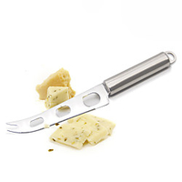 ostekniv rustfrit stål ostkniv med gaffeltip serreret ostesmør knivsnitter smør pizza cutter miniinthebox
